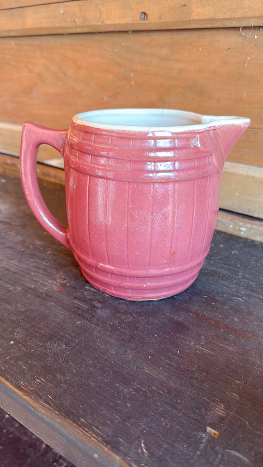 Muted Mauve Barrel Pitcher