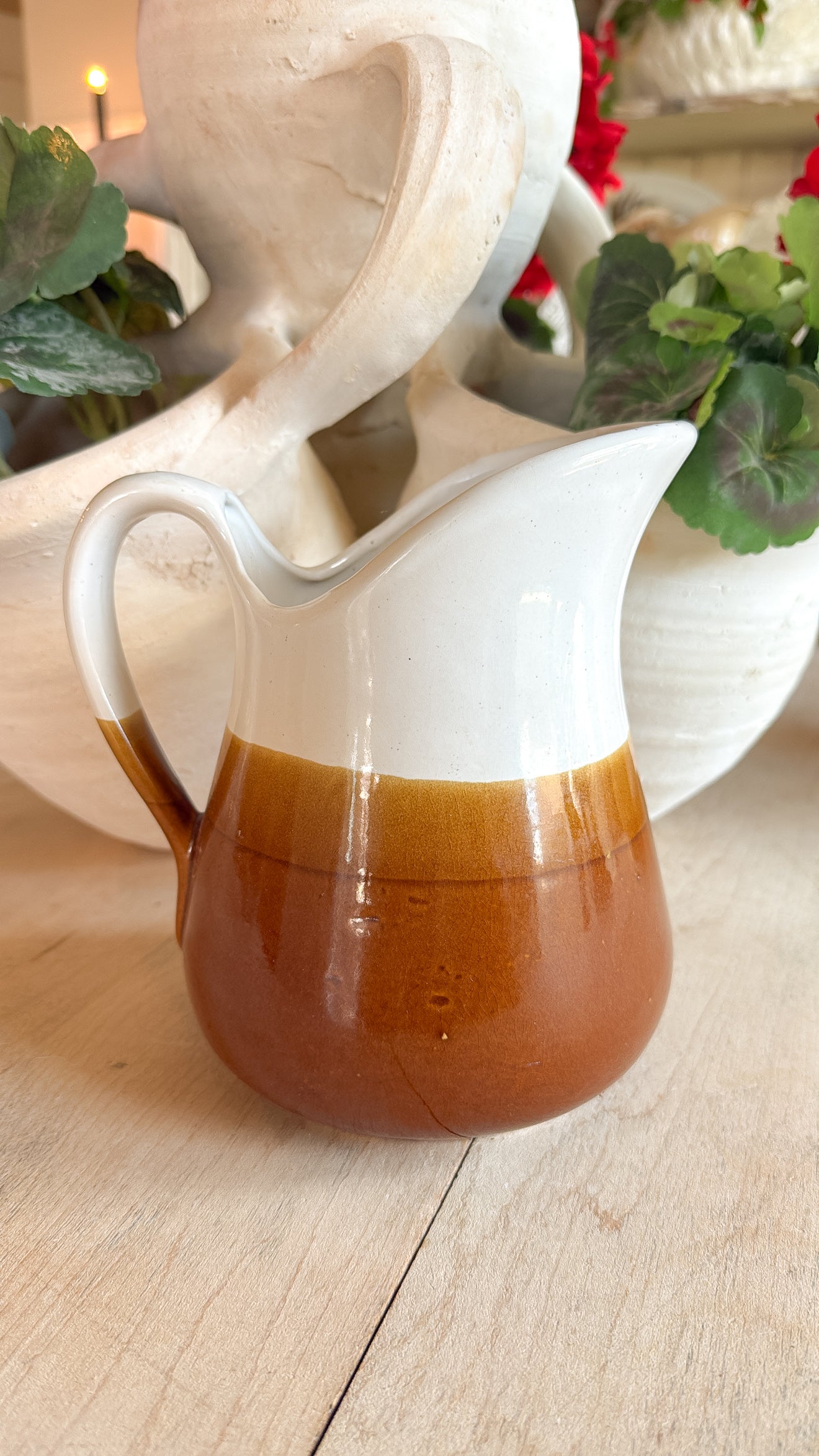 Stoneware Two-Toned Pitcher