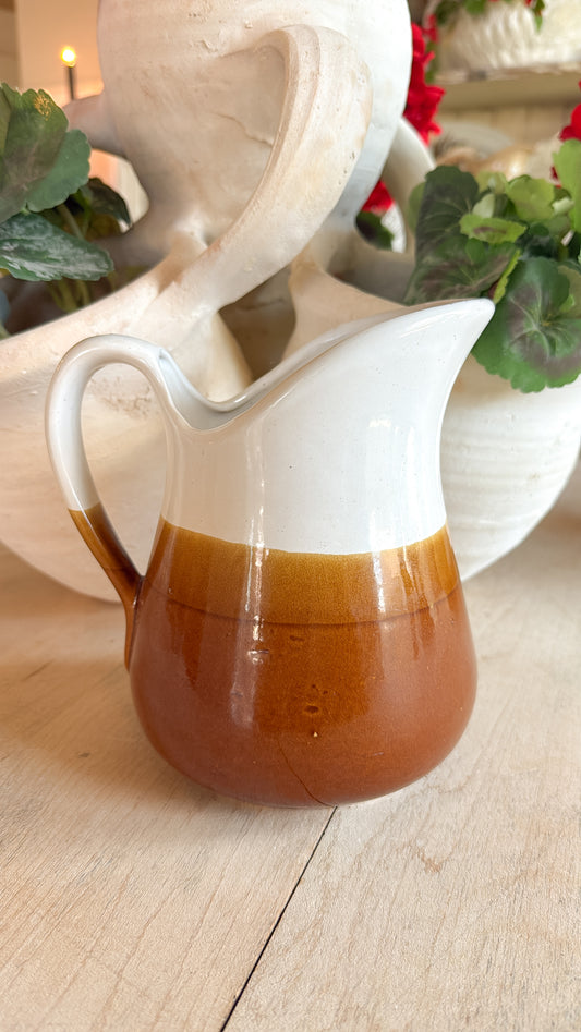Stoneware Two-Toned Pitcher