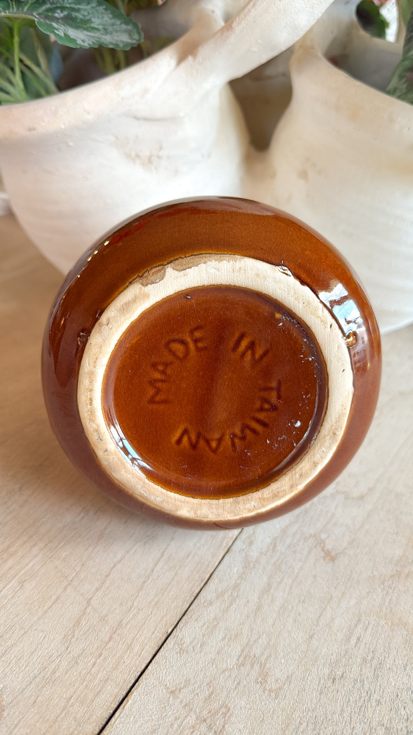Stoneware Two-Toned Pitcher