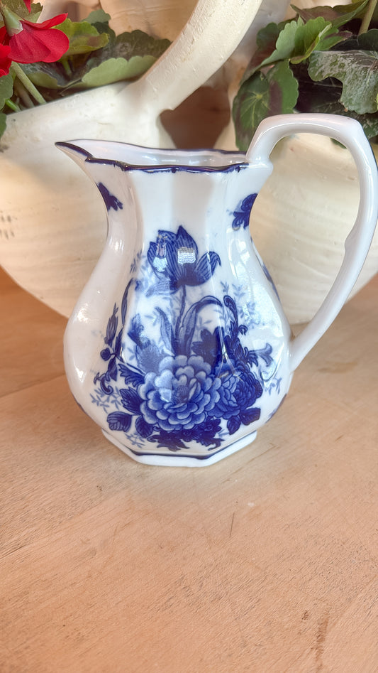 7.5” Tall Ironstone B&W Pitcher