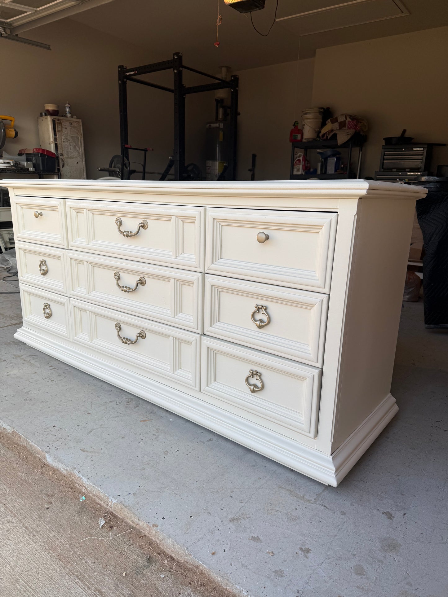 9-Drawer White Dresser