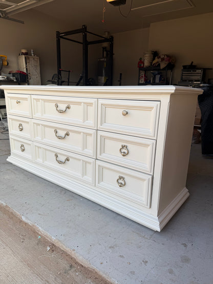 9-Drawer White Dresser