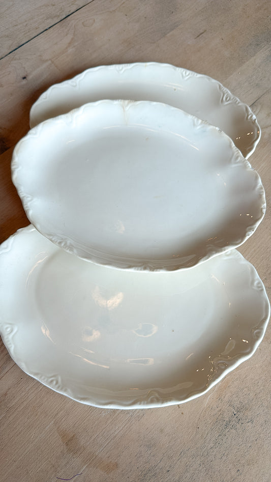 Set of 3 - 10” USA Ironstone Platters