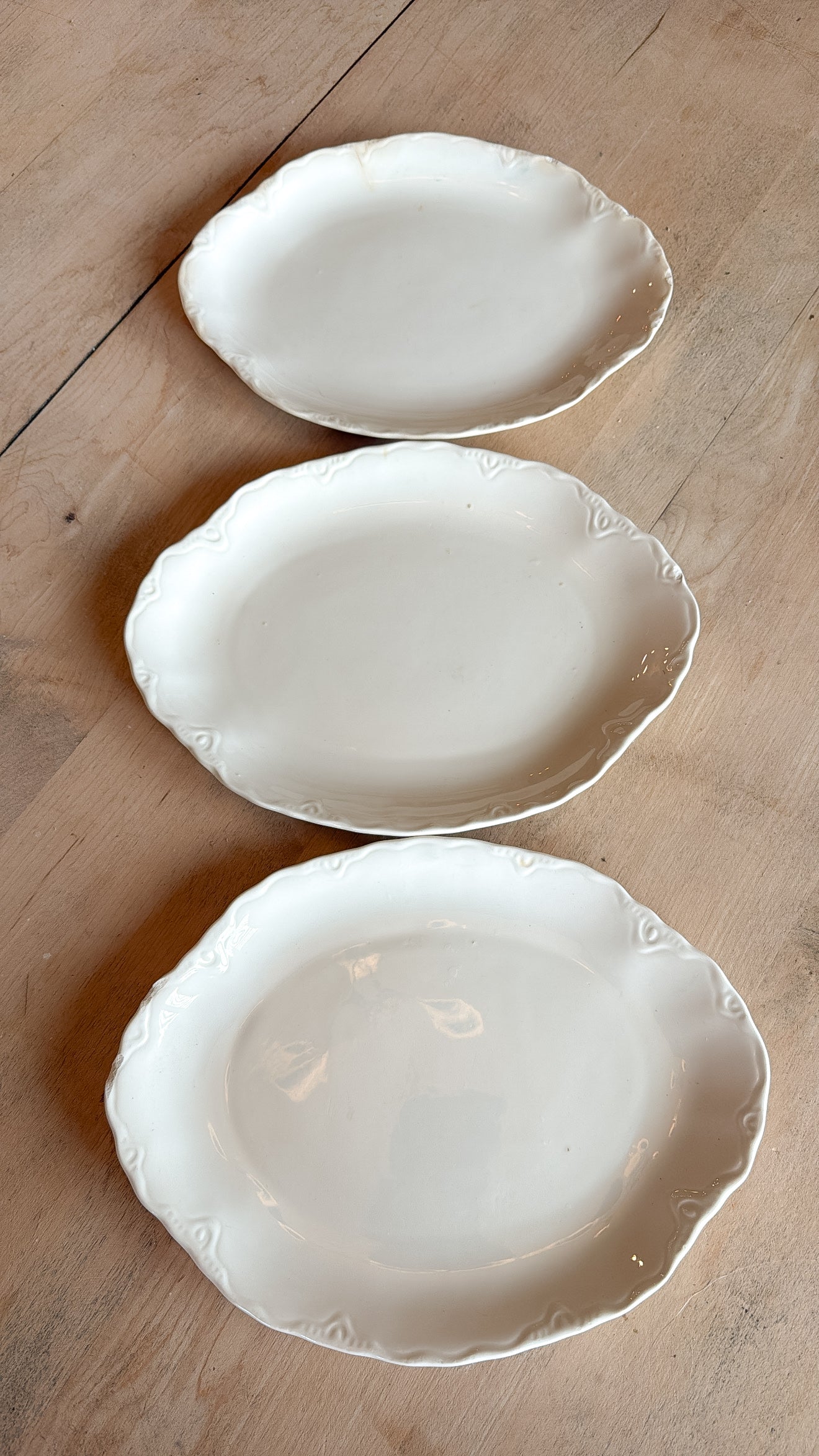 Set of 3 - 10” USA Ironstone Platters