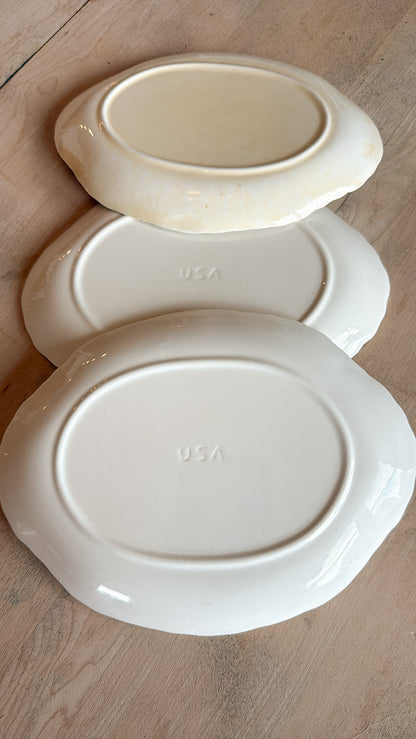 Set of 3 - 10” USA Ironstone Platters