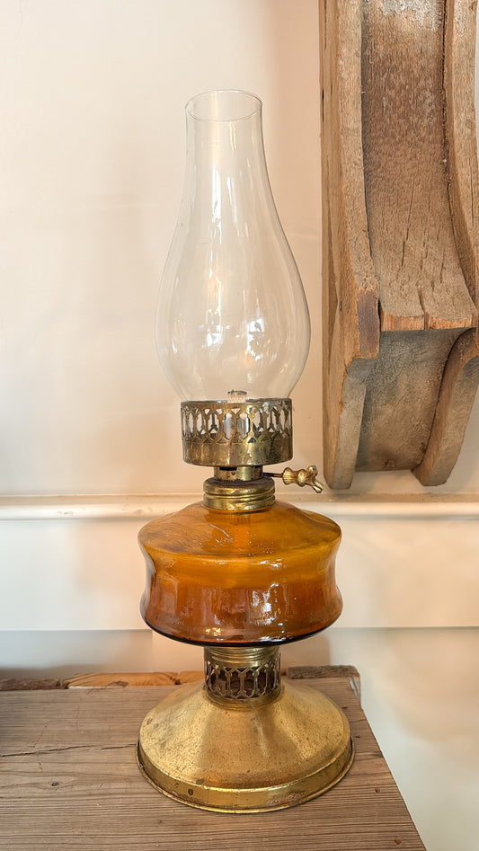 Amber Base Oil Lamp