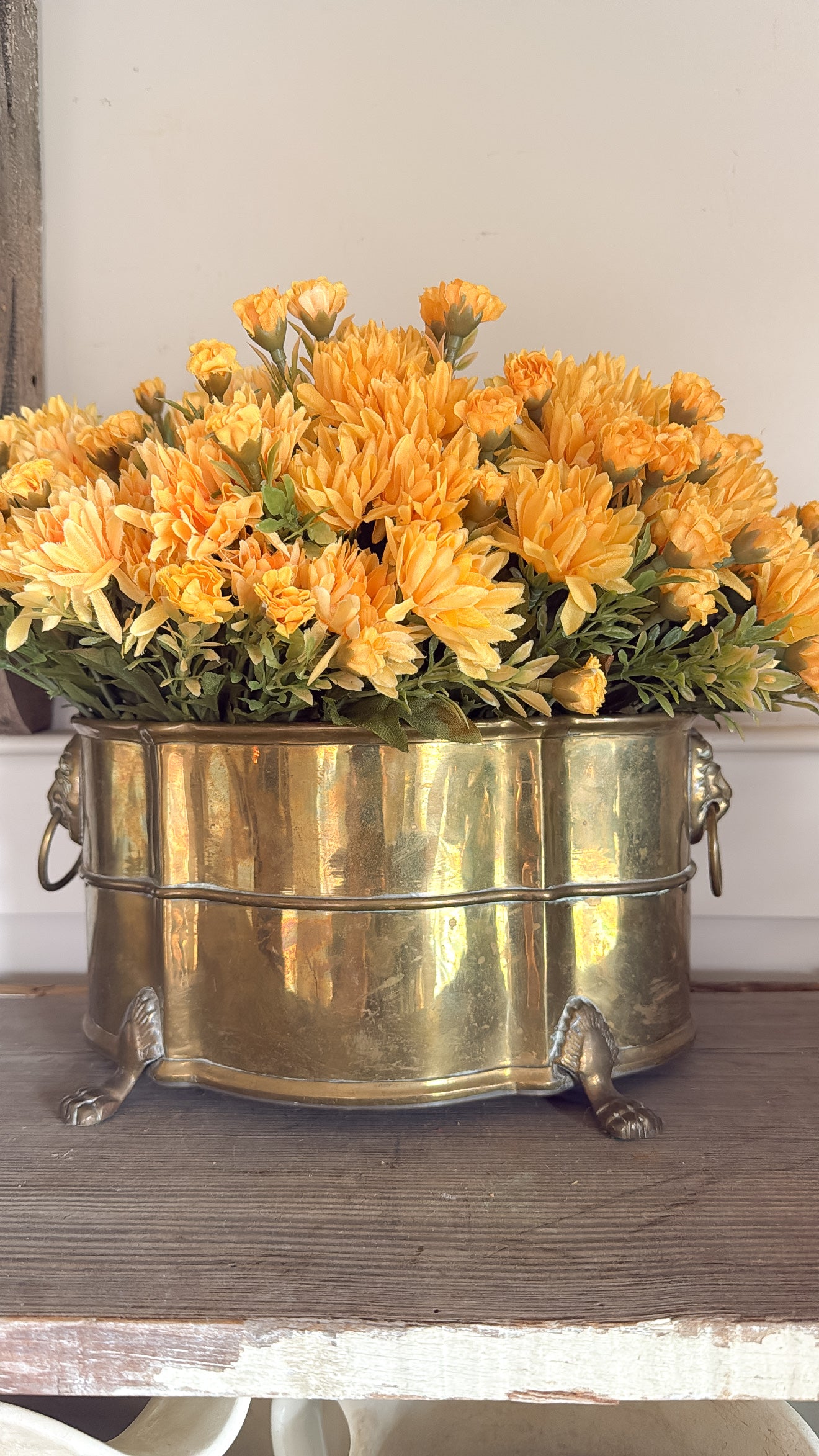 Brass Footed Planter