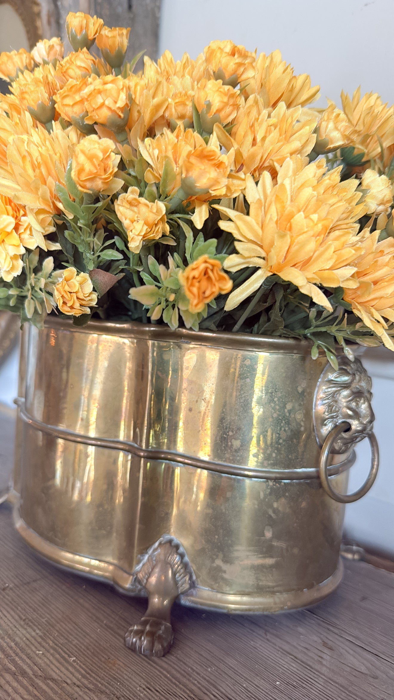 Brass Footed Planter