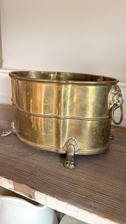 Brass Footed Planter