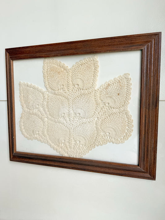 16x20 Leaf-like Framed Doily