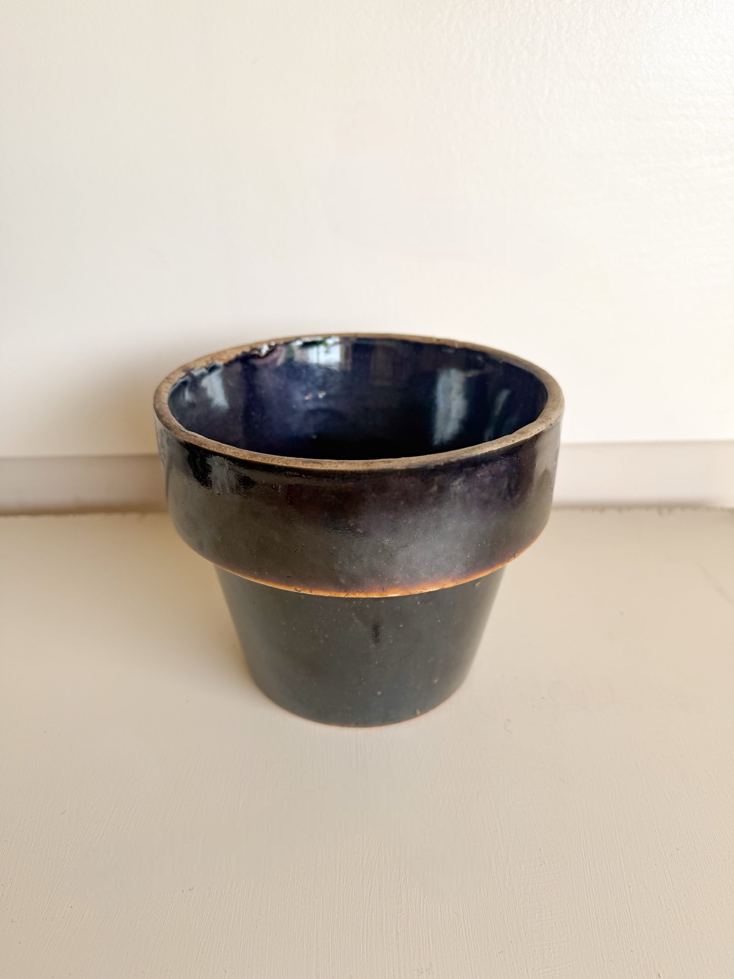 Dark Brown Pottery Planter