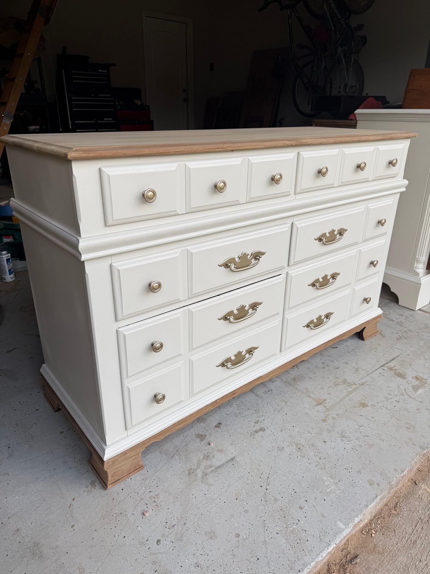 Bleached Top & Trim Dresser