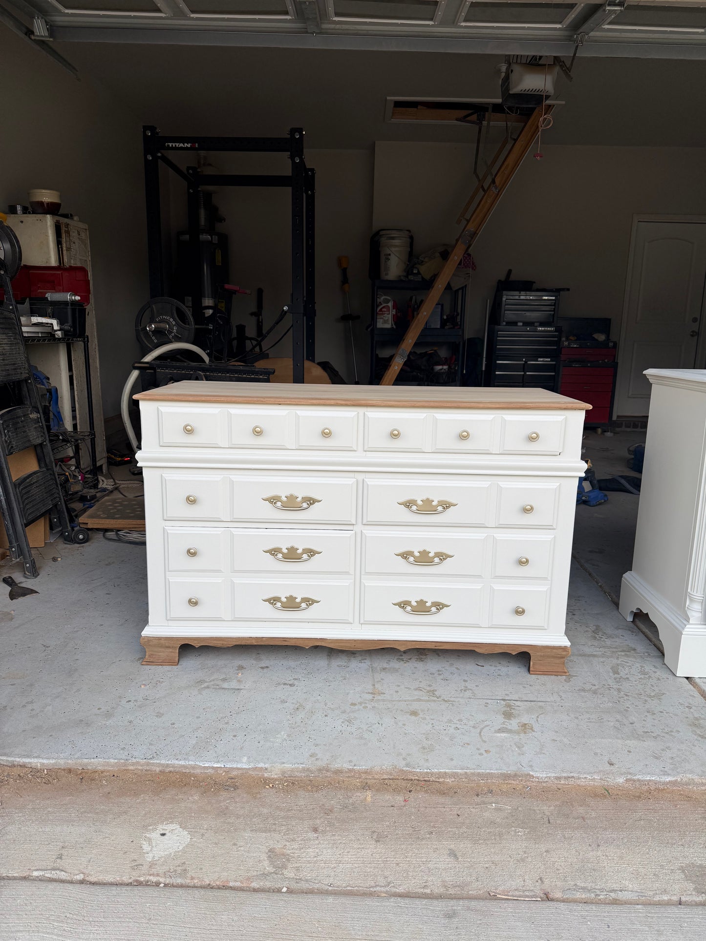 Bleached Top & Trim Dresser