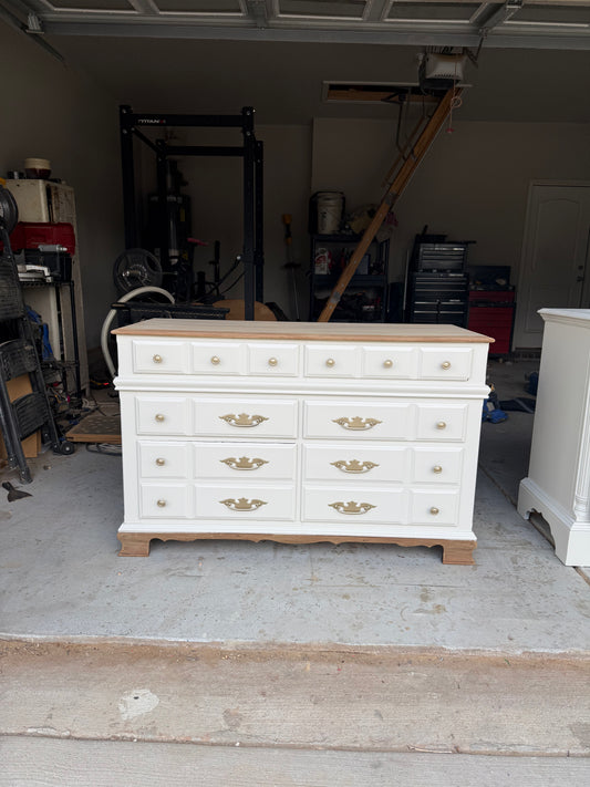 Bleached Top & Trim Dresser
