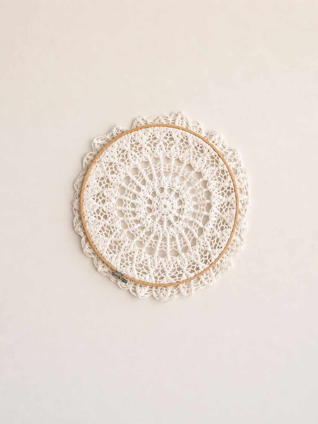 12.5” Vintage Hooped Doily