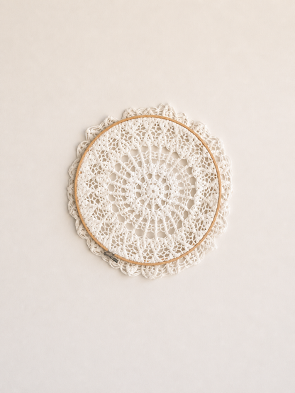 12.5” Vintage Hooped Doily
