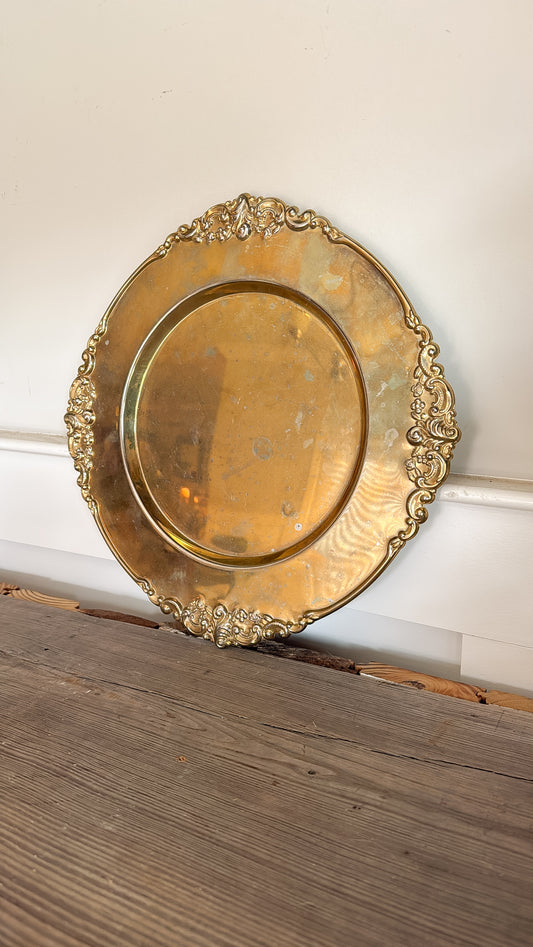 Brass Ornate Plate