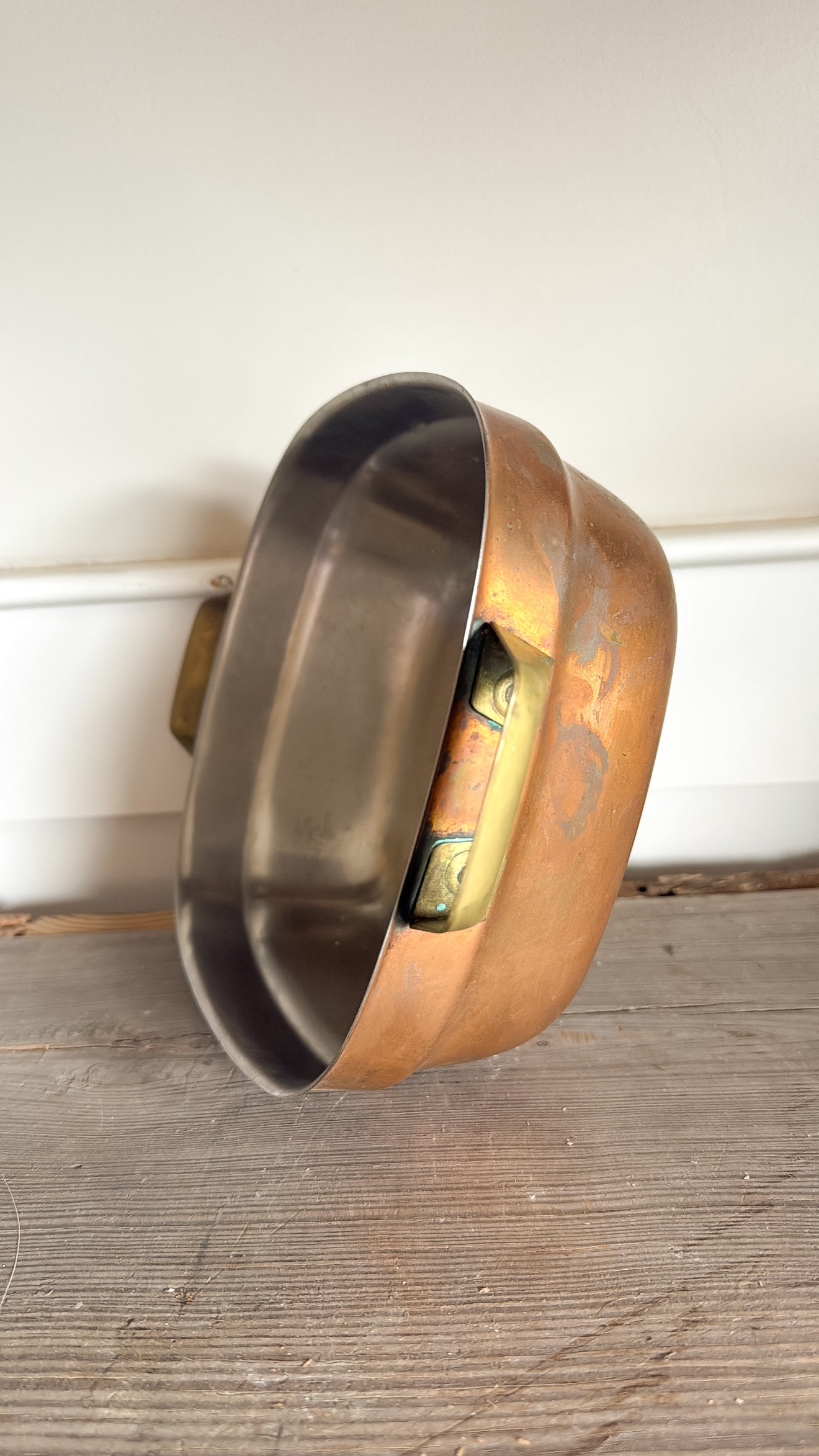 Copper Dish with Brass Handles