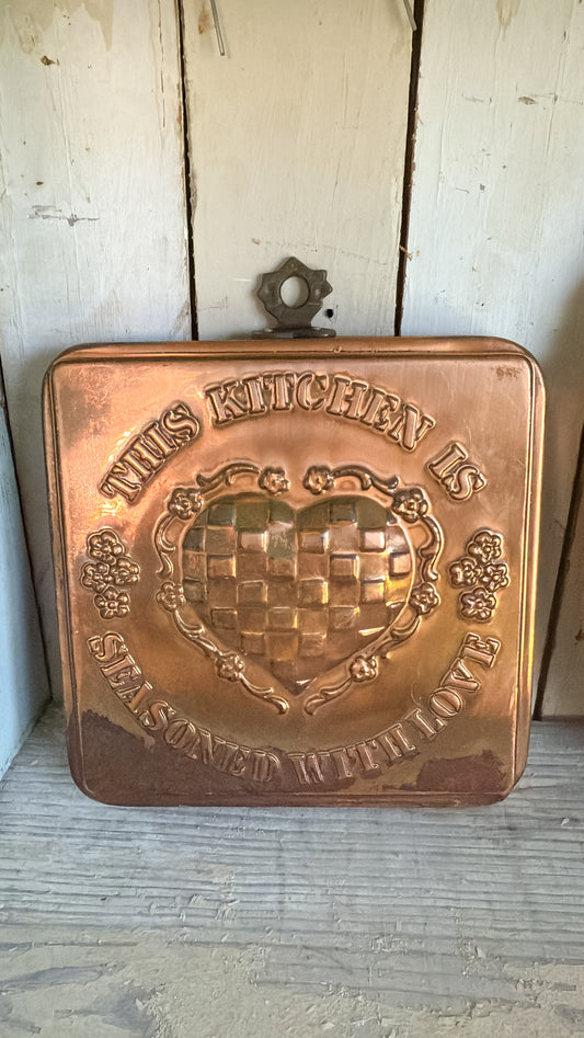Copper ‘Seasoned with Love’ Mold