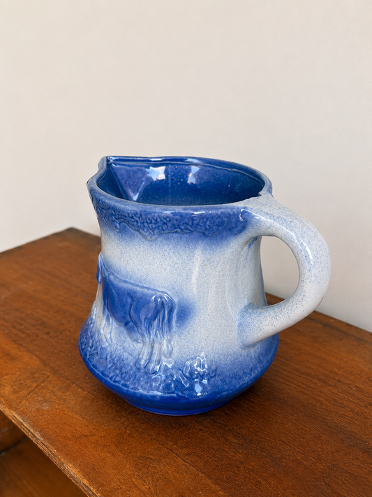 Blue & White Salt Glazed Pitcher