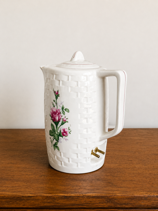Vtg. Floral Electric Coffee Pot