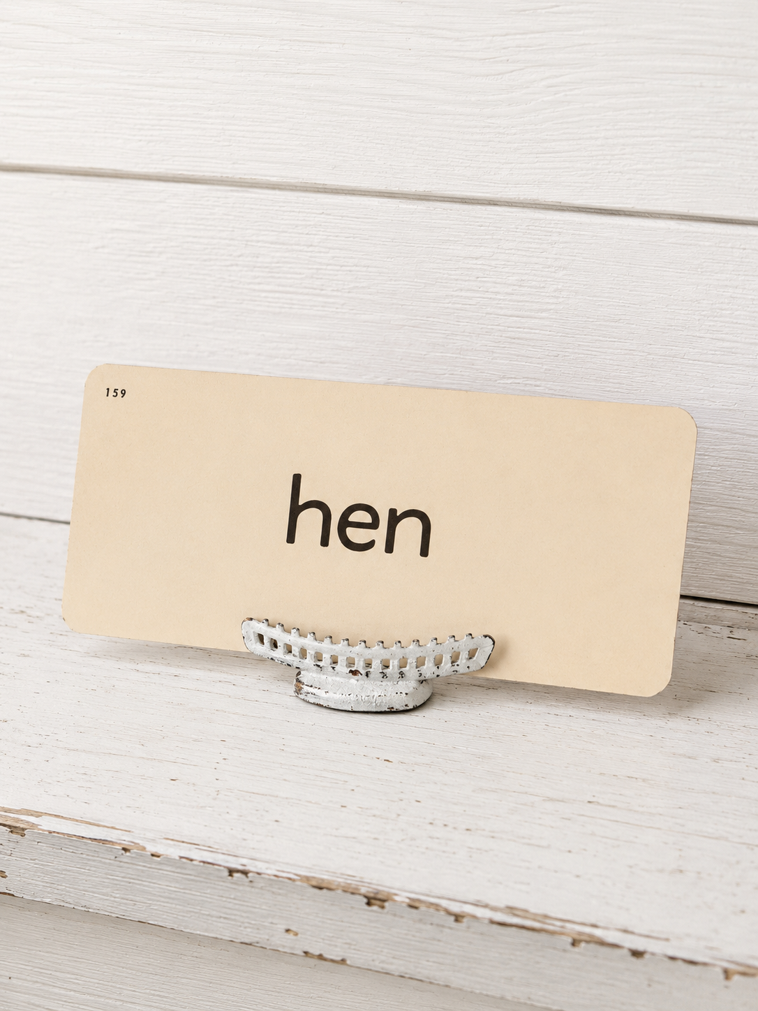 ‘hen’ Vintage Flashcard