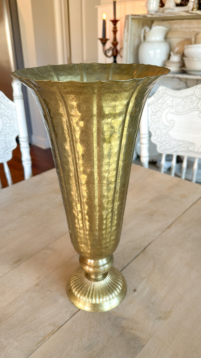 16.5” Tall Brass Vase