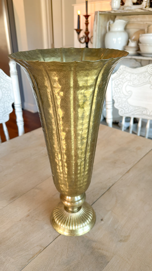 16.5” Tall Brass Vase
