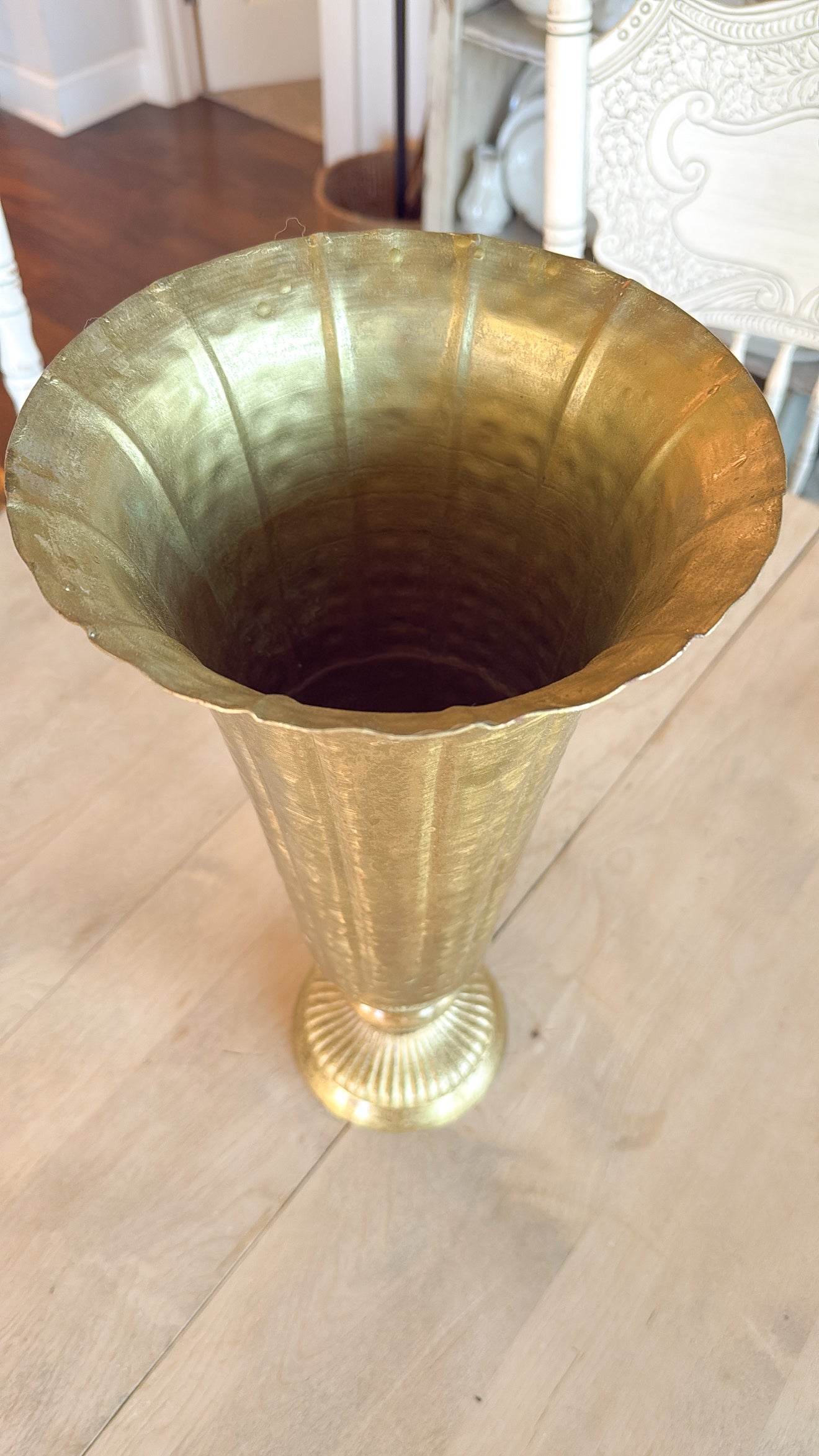 16.5” Tall Brass Vase