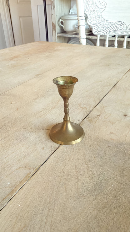3” Tall Brass Candlestick