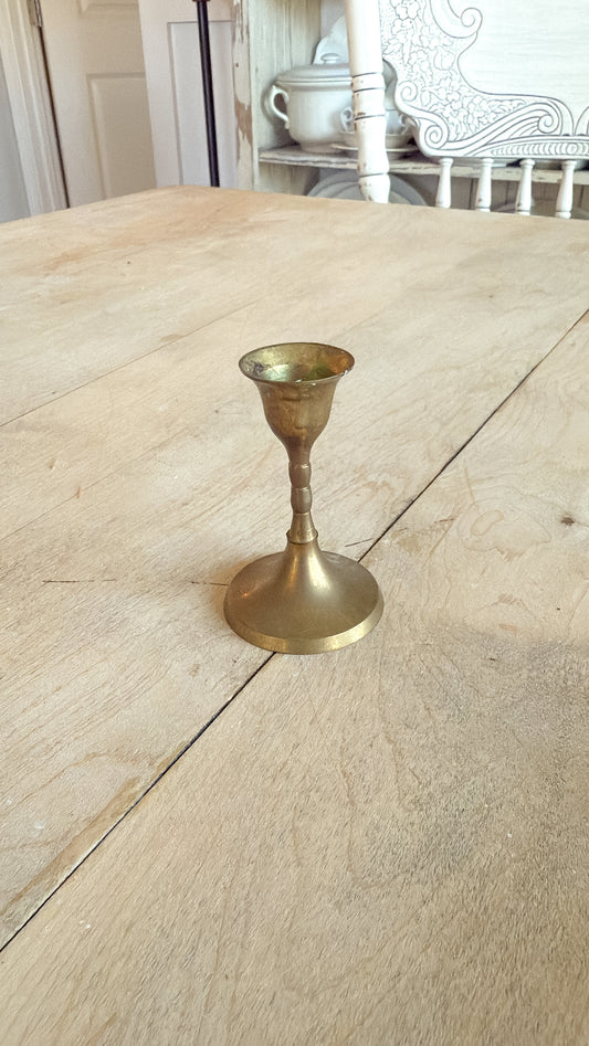 3” Tall Brass Candlestick