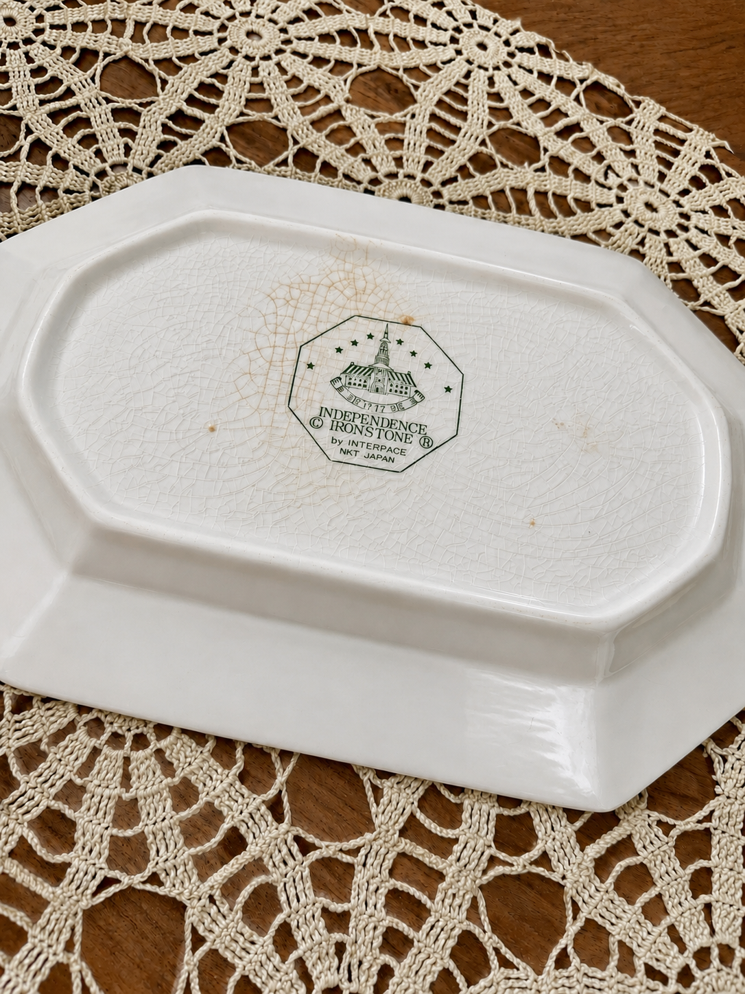 Octagonal Ironstone Platter