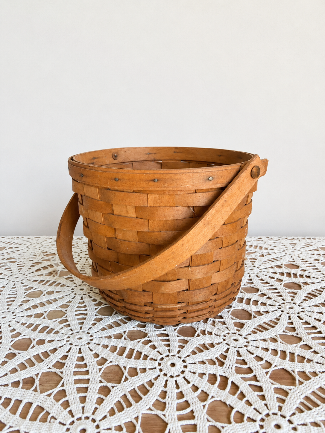 7.25” Tall Longaberger Handle Basket