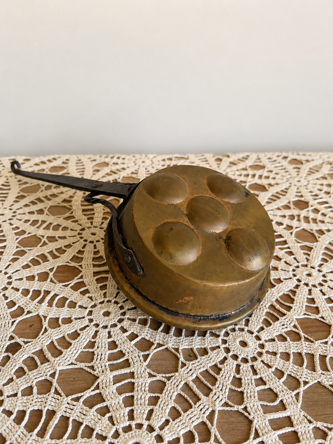 Copper Egg Poacher Handled Pan