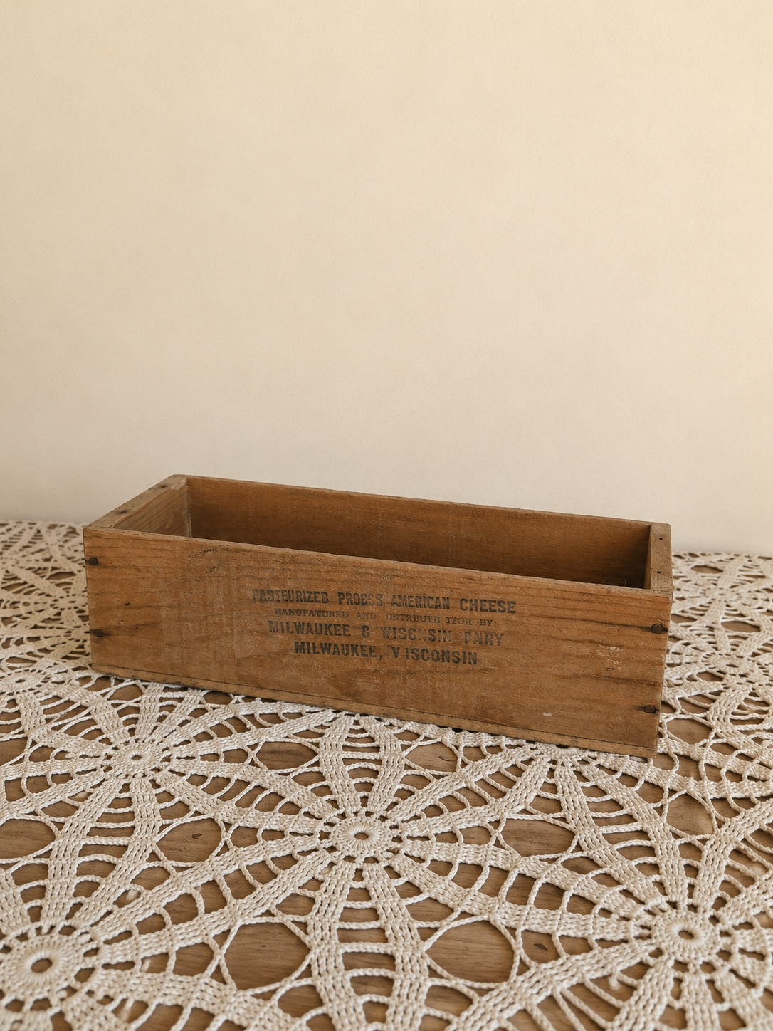 Old Wooden Cheese Box