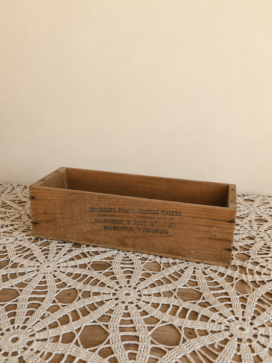 Old Wooden Cheese Box
