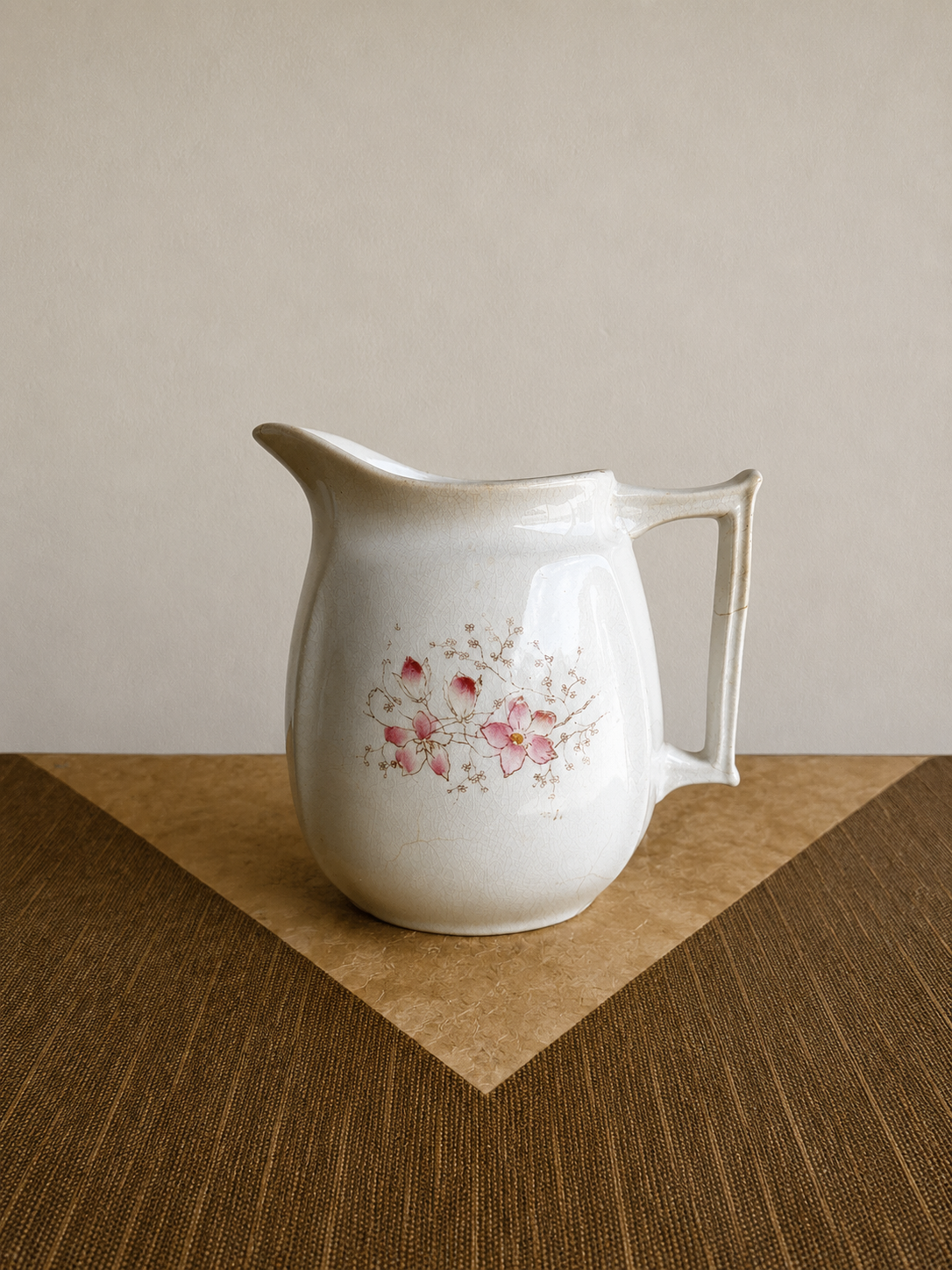 Floral Ironstone Pitcher