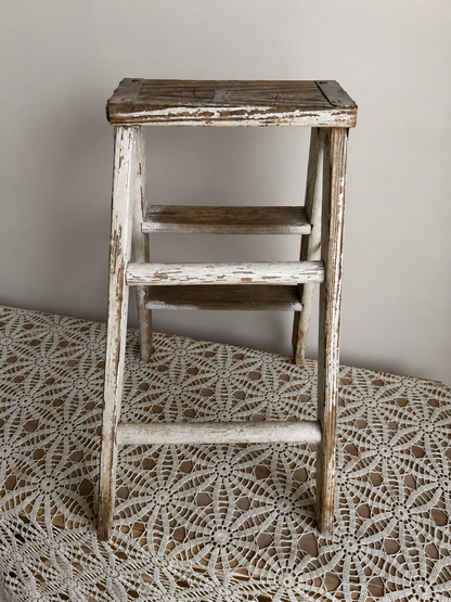 Old Wooden White Chippy Ladder