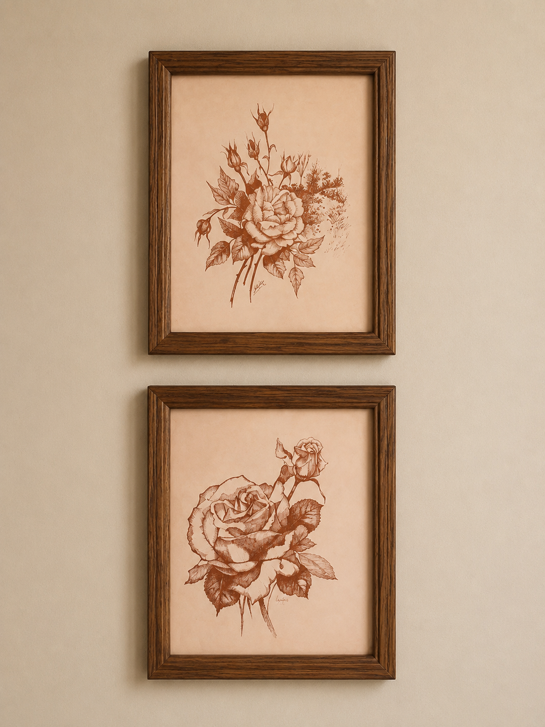 Pair of Vintage Floral Prints