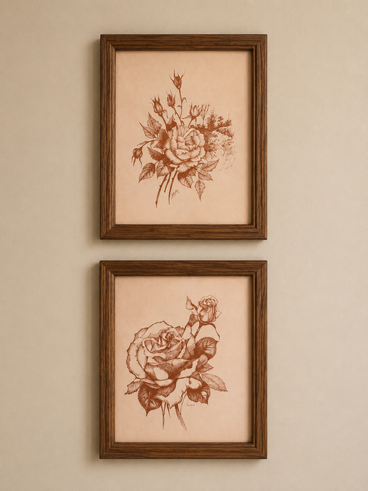 Pair of Vintage Floral Prints
