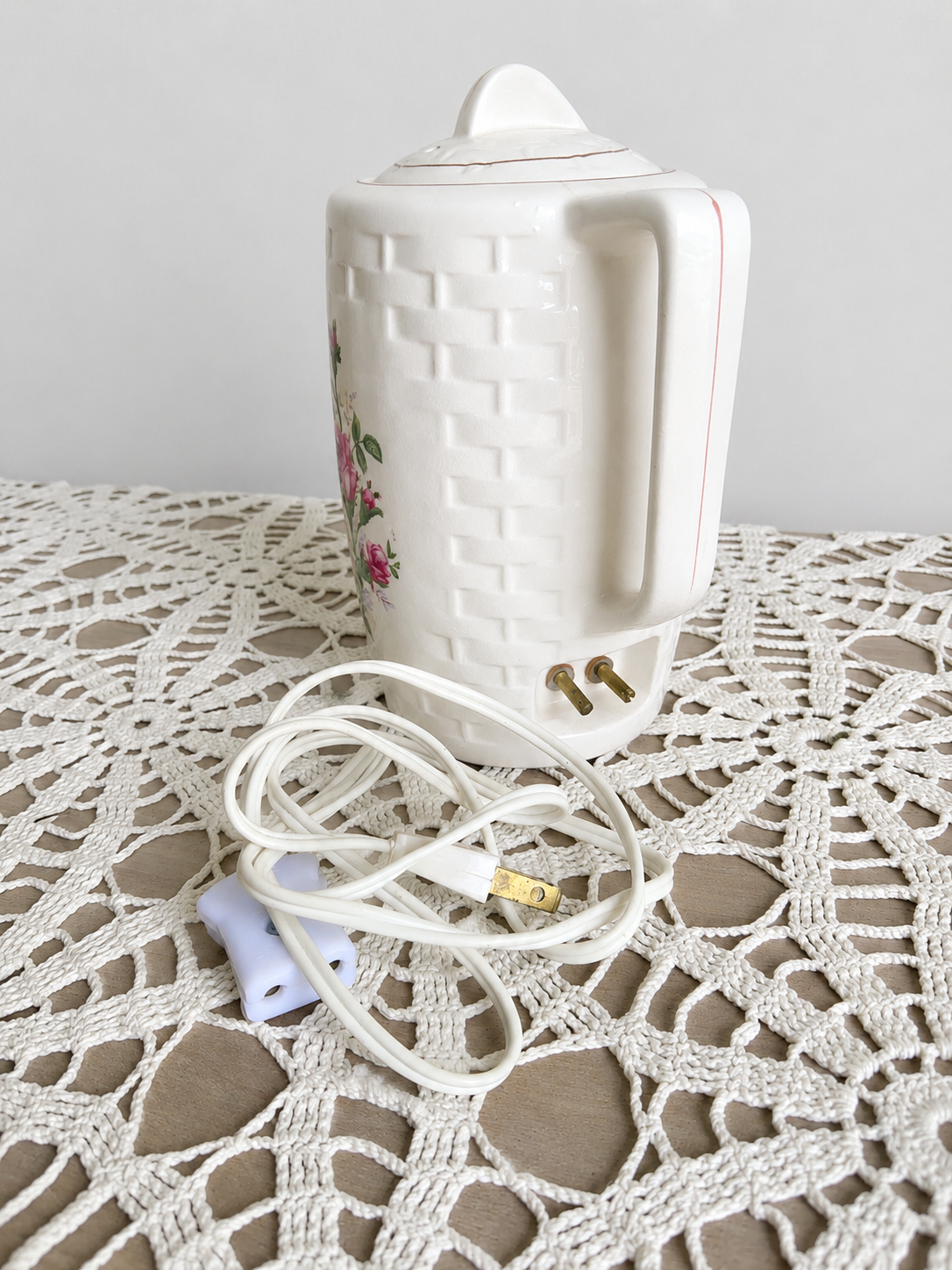 Vintage Electric Floral Teapot