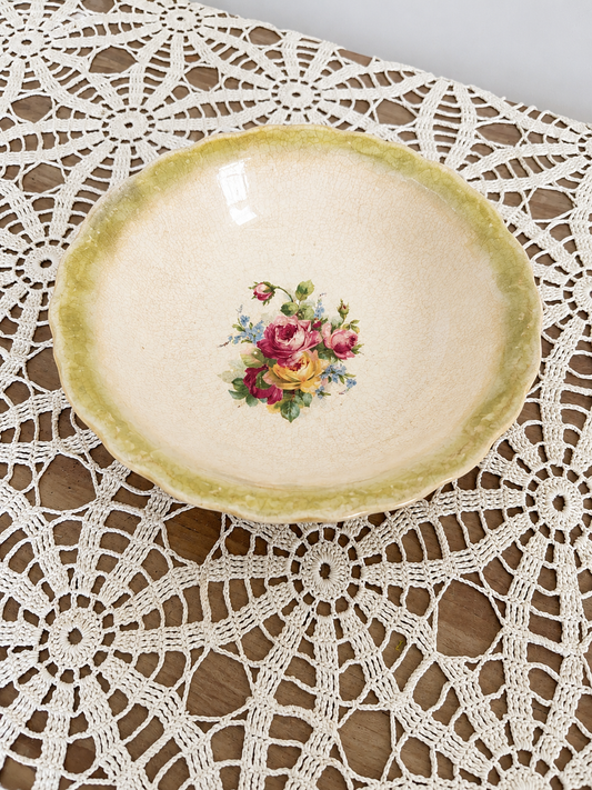 Crazed Rose Detailed Bowl
