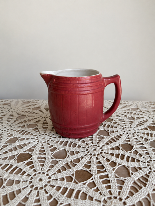 Mauve Barrel Pottery Pitcher