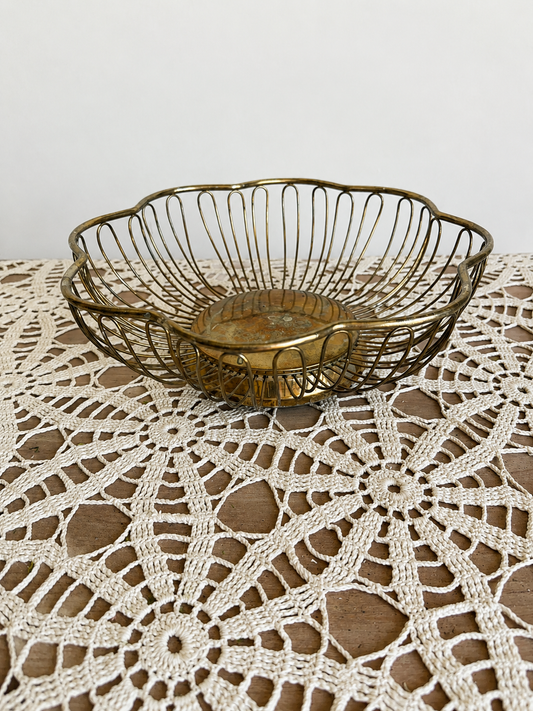 Gold Scalloped Basket