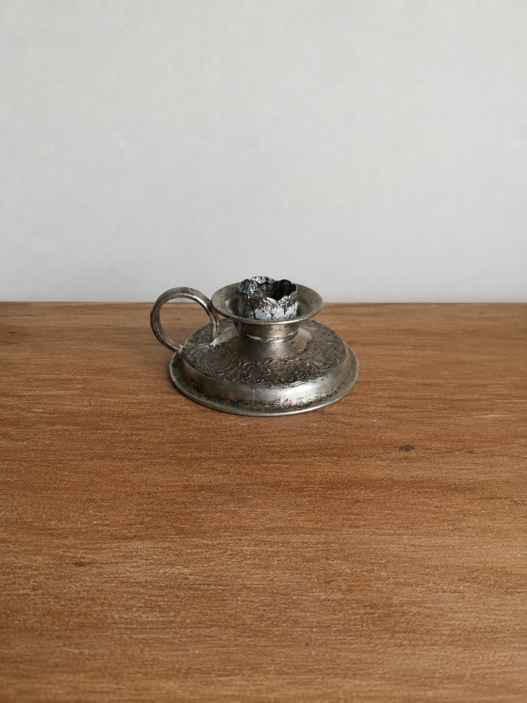 Vintage Silver Finger Loop Candle Holder