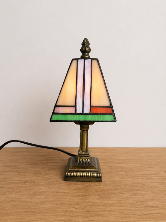 11” Tall Stained Glass Lamp