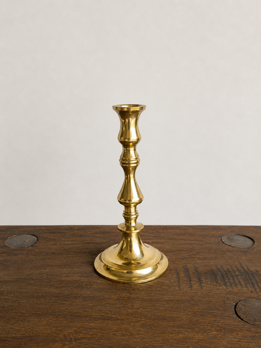 Mini Brass Round Base Candlestick