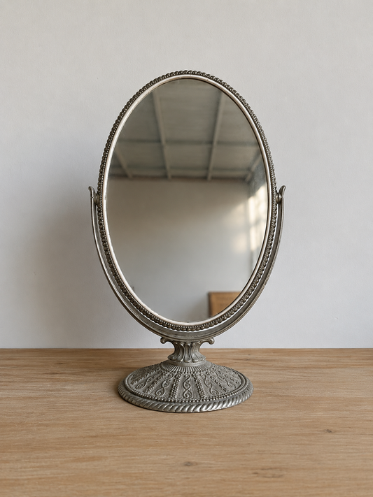 Vintage Silver Vanity Mirror