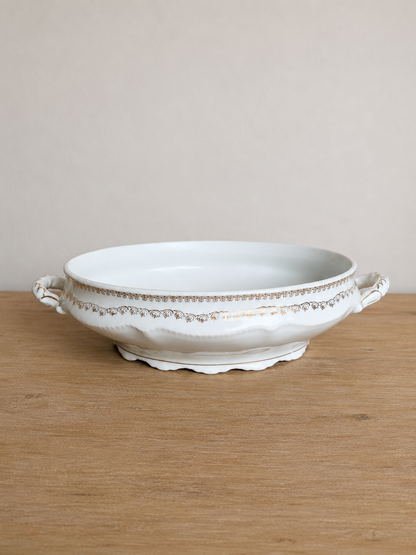 Gold Detailed Ironstone Tureen